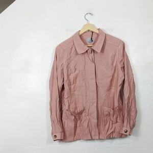 KUT FROM THE KLOTH Women's Ren Patch Pocket Jacket Rose Pink NWT Large